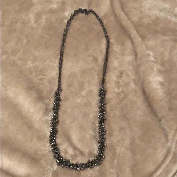 Long dark grey necklace - Picture 1 of 3